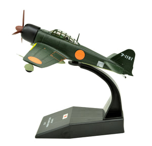 1:72 A6M3 Zero Fighter Metal Plane Model, World War II Japanese Navy 1942, Military Airplane Model,Diecast Plane,for Collecting and Gift