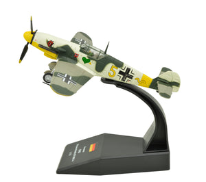 1:72 Messerschmitt Bf-109 Fighter Attack Metal Plane Model, World War II Luftwaffe 1942, Military Airplane Model,Diecast Plane,for Collecting and Gift