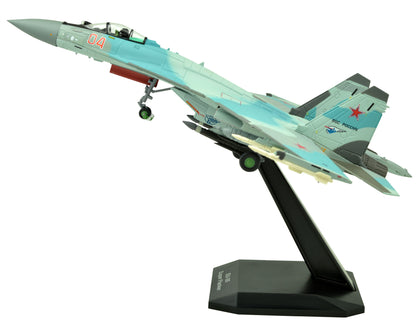 1:100 Sukhoi Su-35 Fighter Attack Metal Plane Model with 2 Stands,Russian Air Force,Military Airplane Model,Diecast Plane,for Collecting and Gift
