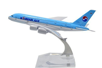 1:400 16cm Air Bus A380 Korean Air Metal Airplane Model Plane Toy Plane Model