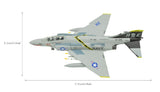 1:100 F-4C Phantom Fighter Attack Metal Fighter Model,US Navy, Military Airplane Model,Diecast Plane,for Collecting and Gift