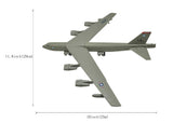 1:200 B-52 Stratofortress Strategic Bomber Metal Plane Model, US Air Force 2017, Military Airplane Model,Diecast Plane,for Collecting and Gift