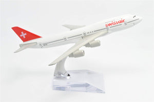 1:400 16cm Boeing B747-400 Swissair Metal Airplane Model Plane Toy Plane Model