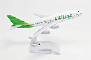 1:400 16cm Boeing B747-400 Citilink Metal Airplane Model Plane Toy Plane Model