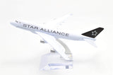 1:400 16cm Boeing B747 Star Alliance Metal Airplane Model Plane Toy Plane Model