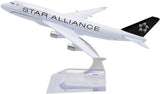 1:400 16cm Boeing B747 Star Alliance Metal Airplane Model Plane Toy Plane Model