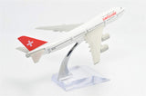 1:400 16cm Boeing B747-400 Swissair Metal Airplane Model Plane Toy Plane Model