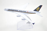 1:400 16cm Air Bus A380 Singapore Airlines Metal Airplane Model Plane Toy Plane Model