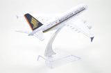 1:400 16cm Air Bus A380 Singapore Airlines Metal Airplane Model Plane Toy Plane Model