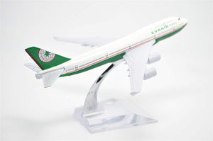 1:400 16cm Boeing B747-400 EVA Air Metal Airplane Model Plane Toy Plane Model