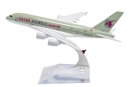 1:400 16cm Air Bus A380 Qatar Airways Plane Metal Airplane Model Plane Toy Plane Model
