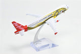 1:400 16cm AIR Asia Air Bus A320 Harimau Muda Metal Airplane Model Plane Toy Plane Model