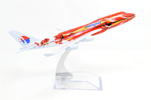 1:400 16cm Malaysia Airlines B747-400 Peony Metal Airplane Model Plane Toy Plane Model