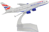 1:400 16cm Air Bus A380 British Airways Metal Airplane Model Plane Toy Plane Model